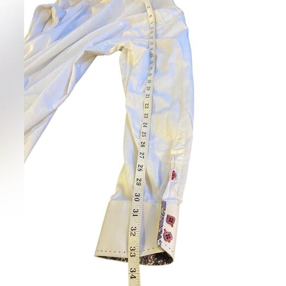 7 Downie Street White Button Down Dress Shirt Men's Size Small - Picture 8 of 15